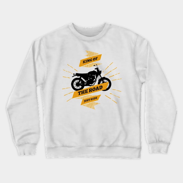 King Of The Road - Biker Crewneck Sweatshirt by Tip Top Tee's